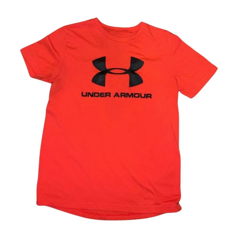 Under Armour Logo Orange T-shirt Size YXL
